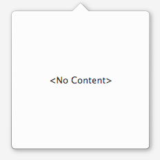 A PopOver with no content