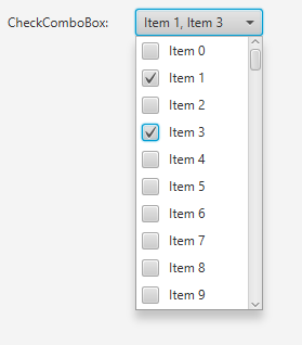 Screenshot of CheckComboBox