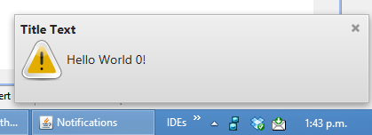 Screenshot of Notifications