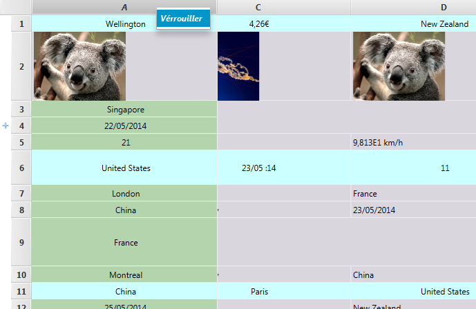 Screenshot of SpreadsheetColumn