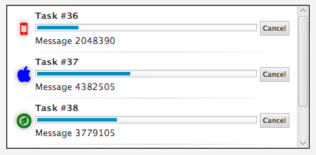 Screenshot of TaskProgressView