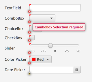Screenshot of GraphicValidationDecoration